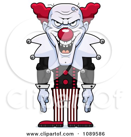 Clipart Demonic Clown Laughing - Royalty Free Vector Illustration by Cory Thoman