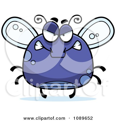 Clipart Chubby Mad Purple Fly - Royalty Free Vector Illustration by Cory Thoman