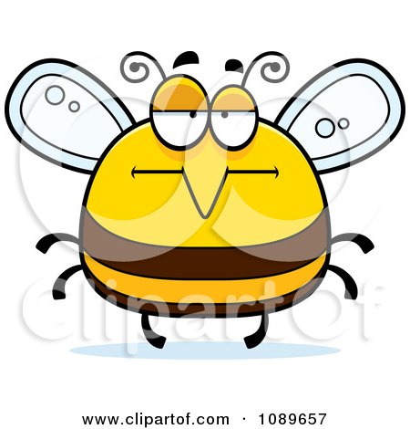 Clipart Pudgy Bored Bee - Royalty Free Vector Illustration by Cory Thoman