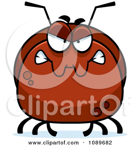 Clipart Pudgy Mad Ant - Royalty Free Vector Illustration by Cory Thoman