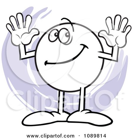 Clipart Moodie Character Counting Number 10 With His Fingers - Royalty Free Vector Illustration by Johnny Sajem