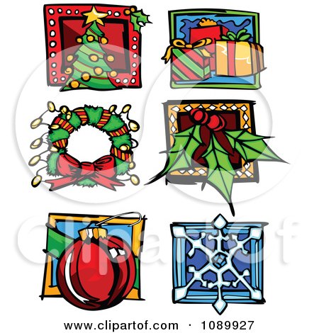 Clipart Christmas And Winter Icons - Royalty Free Vector Illustration by Chromaco