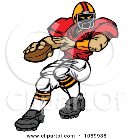 Clipart Football Player Quarterback - Royalty Free Vector Illustration by Chromaco