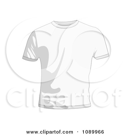 Clipart White Mens T Shirt - Royalty Free Vector Illustration by michaeltravers