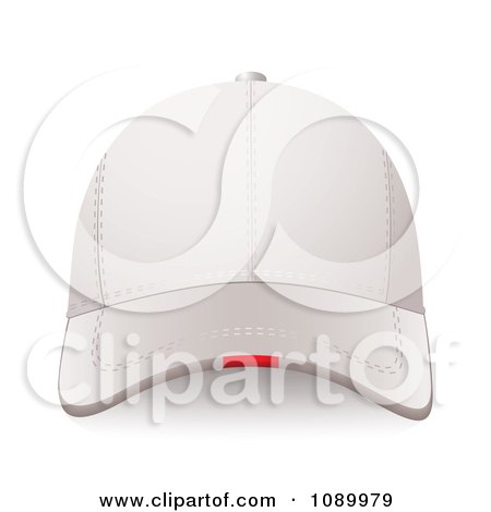 Clipart 3d White Baseball Cap - Royalty Free Vector Illustration by michaeltravers