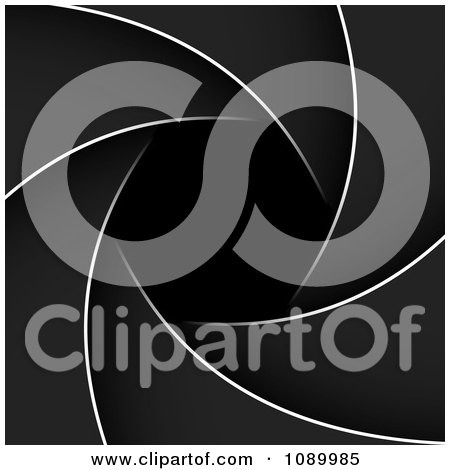 Clipart 3d Black Lens Shutter - Royalty Free Vector Illustration by michaeltravers