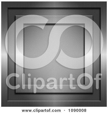 Clipart 3d Silver Metal Frames - Royalty Free Illustration by KJ Pargeter