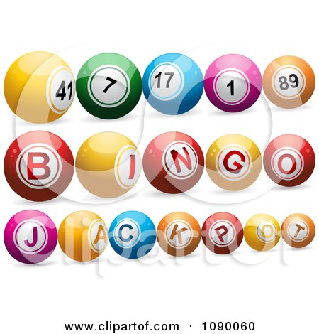 Clipart 3d Lottery Bingo And Jackpot Balls - Royalty Free Vector Illustration by elaineitalia