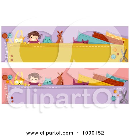 Clipart Sewing And Toy Craft Website Banners - Royalty Free Vector Illustration by BNP Design Studio