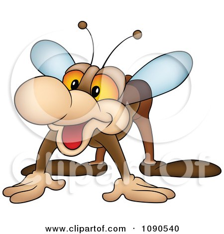 Clipart Friendly Fly - Royalty Free Vector Illustration by dero