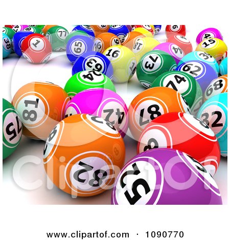 Clipart 3d Colorful Bingo Lottery Balls - Royalty Free CGI Illustration by KJ Pargeter
