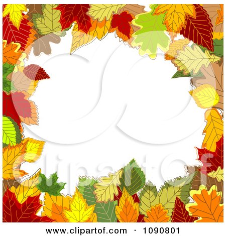 Clipart Autumn Leaf Border Around Copyspace - Royalty Free Vector Illustration by Vector Tradition SM
