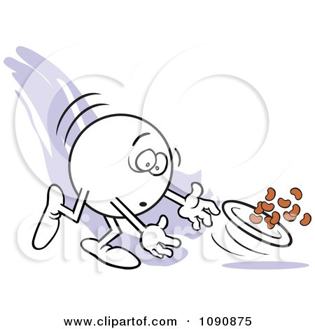 Clipart Moodie Character Spilling The Beans - Royalty Free Vector Illustration by Johnny Sajem