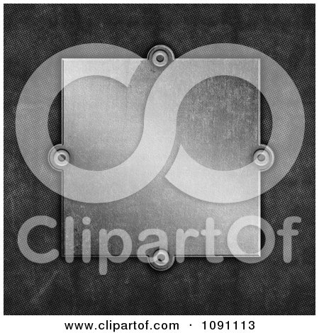 Clipart 3d Steel Plaque Over Cement - Royalty Free CGI Illustration by KJ Pargeter