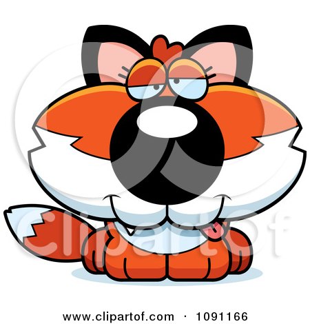 Clipart Cute Dumb Fox - Royalty Free Vector Illustration by Cory Thoman