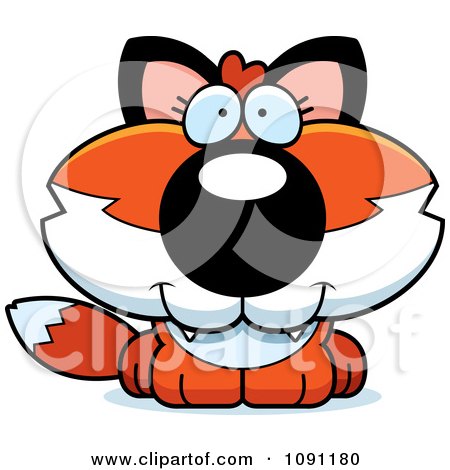 Clipart Cute Fox - Royalty Free Vector Illustration by Cory Thoman
