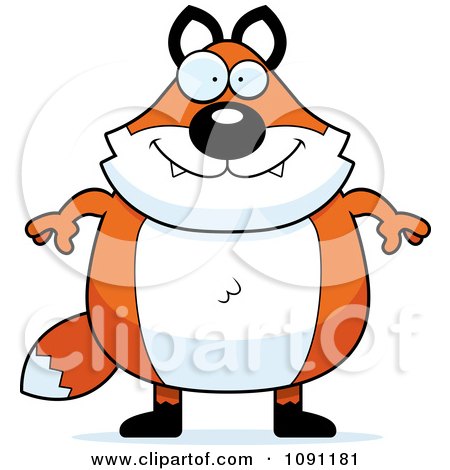 Clipart Chubby Fox - Royalty Free Vector Illustration by Cory Thoman