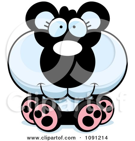 Clipart Cute Sitting Panda - Royalty Free Vector Illustration by Cory Thoman
