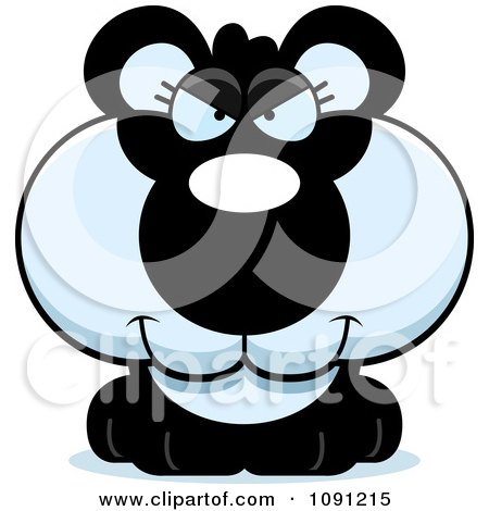 Clipart Cute Evil Panda - Royalty Free Vector Illustration by Cory Thoman