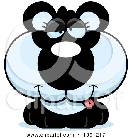 Clipart Cute Dumb Panda - Royalty Free Vector Illustration by Cory Thoman