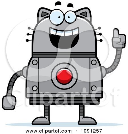 Clipart Smart Robot Cat - Royalty Free Vector Illustration by Cory Thoman