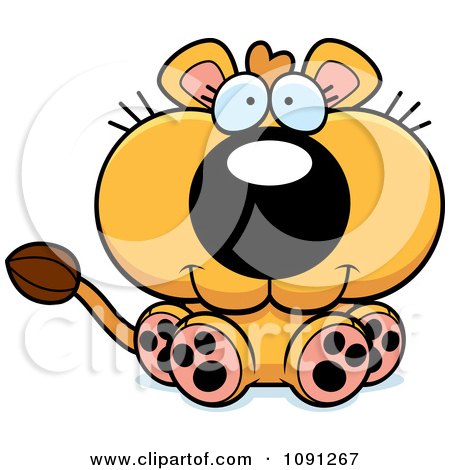Clipart of a Cartoon Scared Screaming Lioness Sitting - Royalty Free Vector  Illustration by Cory Thoman #1292048
