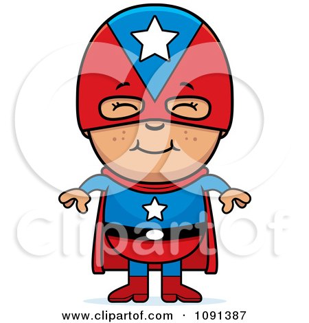 Clipart Happy Asian Super Boy - Royalty Free Vector Illustration by Cory Thoman