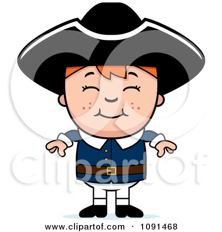 Clipart Happy Colonial Boy - Royalty Free Vector Illustration by Cory Thoman