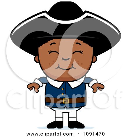 Clipart Colonial Black Boy Smiling - Royalty Free Vector Illustration by Cory Thoman