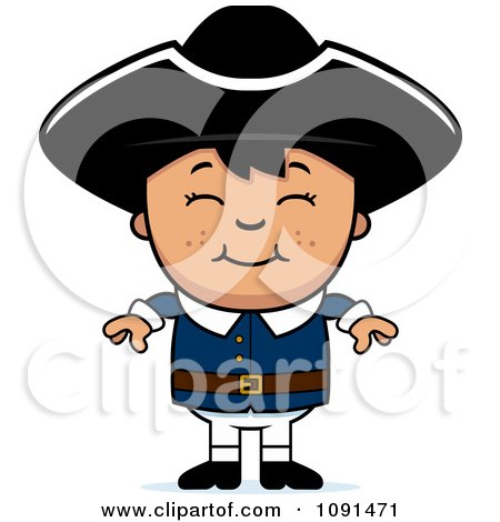 Clipart Colonial Boy Smiling - Royalty Free Vector Illustration by Cory Thoman