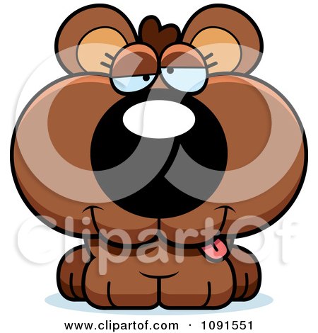 Clipart Cute Dumb Bear Cub - Royalty Free Vector Illustration by Cory Thoman