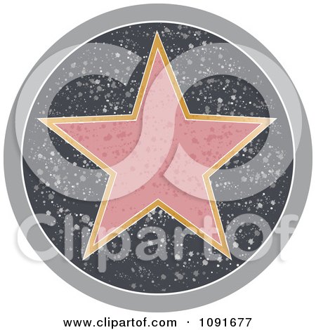 Clipart Blank Sidewalk Hollywood Star - Royalty Free Vector Illustration by Maria Bell