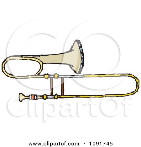 Clipart Trumpet - Royalty Free Vector Illustration by Steve Klinkel