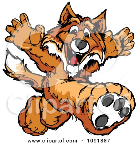 Clipart Track And Field Fox Mascot Running - Royalty Free Vector Illustration by Chromaco