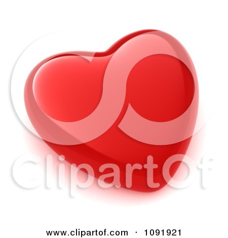 Clipart 3d Smooth Red Heart - Royalty Free CGI Illustration by BNP Design Studio