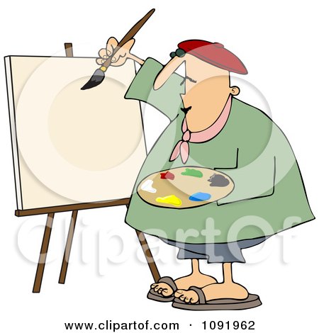 Blank canvas on display Royalty Free Vector Image