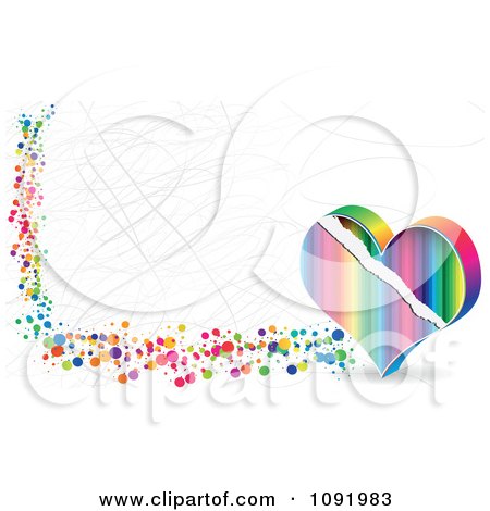 Clipart Scratched Colorful Poker Heart Banner - Royalty Free Vector Illustration by Andrei Marincas
