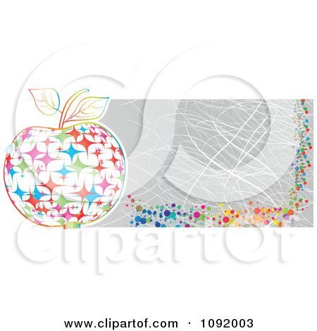 Clipart Scratched Colorful Sparkle Apple Banner - Royalty Free Vector Illustration by Andrei Marincas