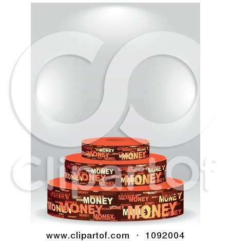 Clipart 3d Brown Money Podium Under Copyspace - Royalty Free Vector Illustration by Andrei Marincas