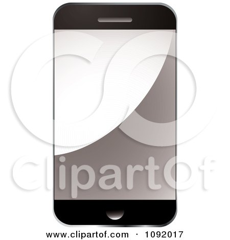 Clipart 3d Smart Phone With A Blank Screen - Royalty Free Vector Illustration by michaeltravers