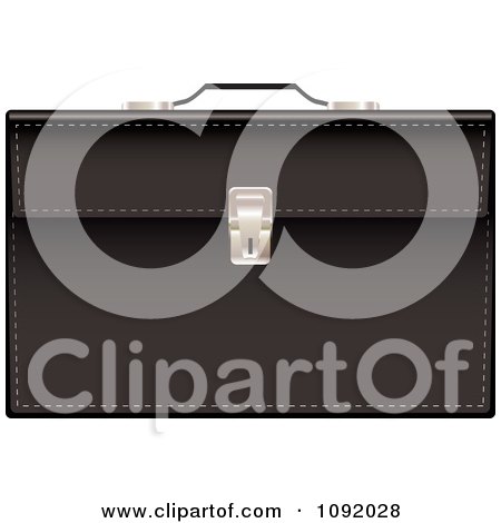 Clipart 3d Black Leather Briefcase - Royalty Free Vector Illustration by michaeltravers