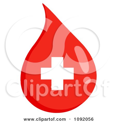 Clipart First Aid Blood Drop - Royalty Free Vector Illustration by Hit Toon