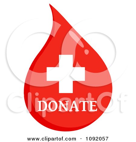 Clipart Donate First Aid Blood Drop - Royalty Free Vector Illustration by Hit Toon