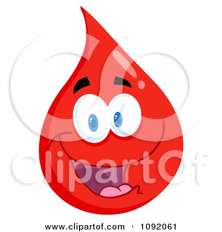 Clipart Friendly Blood Guy - Royalty Free Vector Illustration by Hit Toon