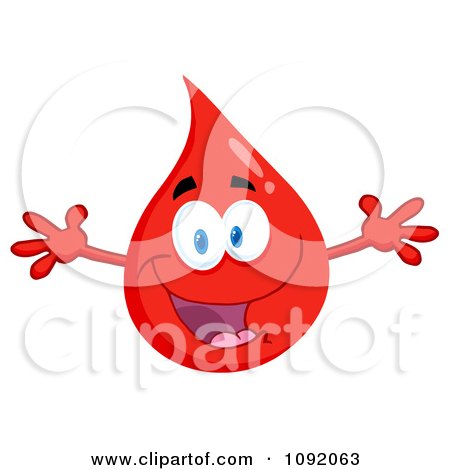 Clipart Happy Blood Guy - Royalty Free Vector Illustration by Hit Toon