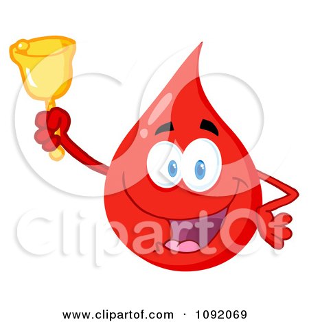 Clipart Blood Guy Ringing A Bell - Royalty Free Vector Illustration by Hit Toon