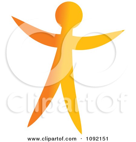Clipart Happy Yellow Person - Royalty Free Vector Illustration by Prawny