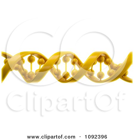 Clipart 3d Yellow Dna Strand - Royalty Free CGI Illustration by Mopic