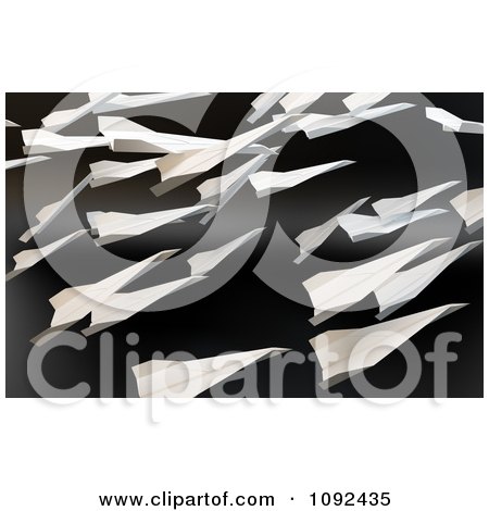 Clipart 3d Flying Paper Airplanes - Royalty Free CGI Illustration by Mopic