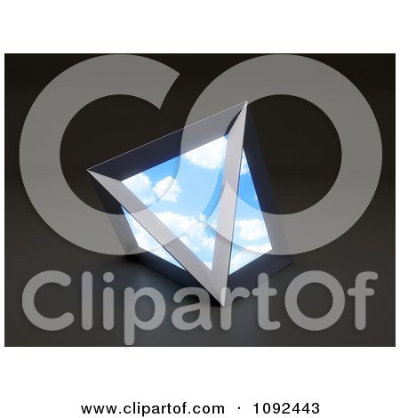 Clipart 3d Sky Portal Pyramid - Royalty Free CGI Illustration by Mopic